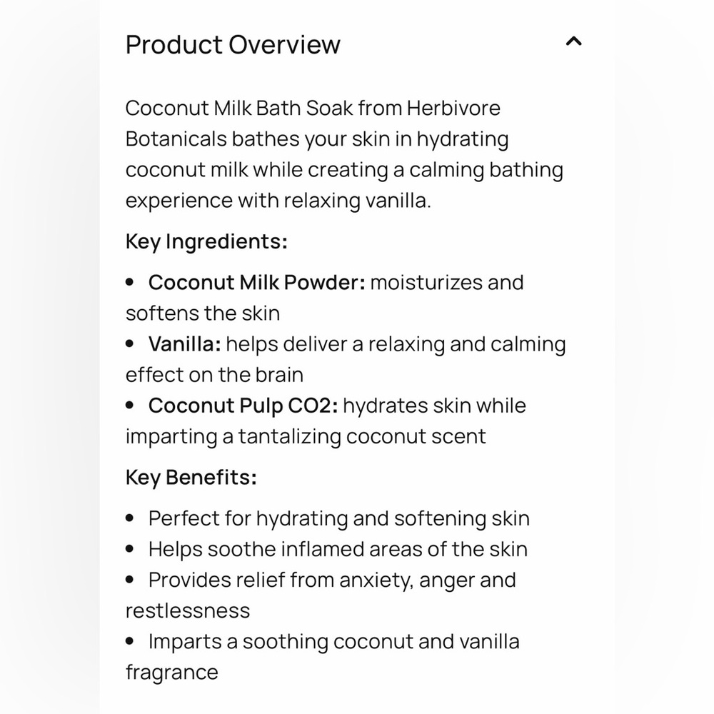 Herbivore Botanicals Coconut Hydrating Milk Bath Soak - Cream - Picture 5 of 7